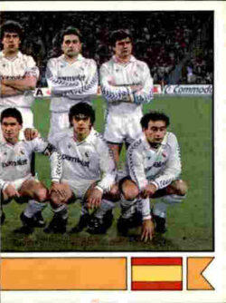 1988 Panini Voetbal 88 #401 Real Madrid Team Photo 2-2 Front