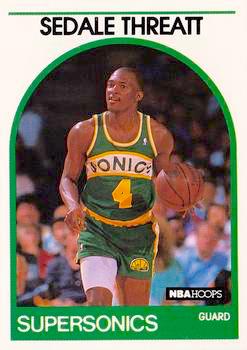 1989-90 Hoops Basketball #287 Sedale Threatt