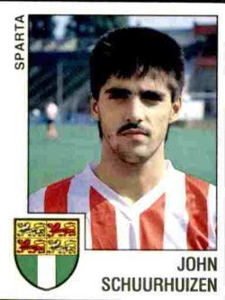 1989 Panini Voetbal 89 #186 John Schuurhuizen