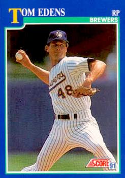 1991 Score Baseball Series 1 #078 Tom Edens