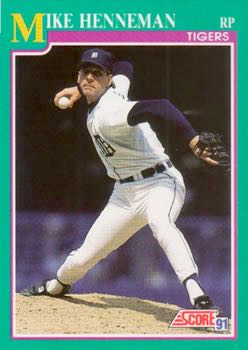 1991 Score Baseball Series 1 #142 Mike Henneman