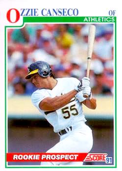 1991 Score Baseball Series 1 #346 Ozzie Canseco