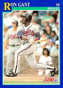 1991 Score Baseball Series 2 #448 Ron Gant