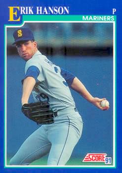 1991 Score Baseball Series 2 #486 Erik Hanson