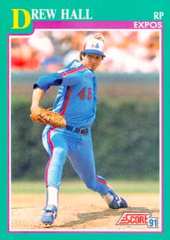 1991 Score Baseball Series 2 #581 Drew Hall