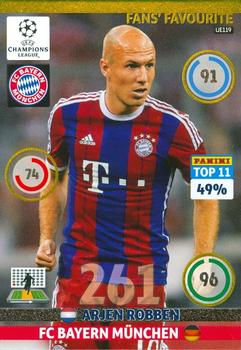 2014-15 Panini UCL Adrenalyn XL Update #UE119 Arjen Robben