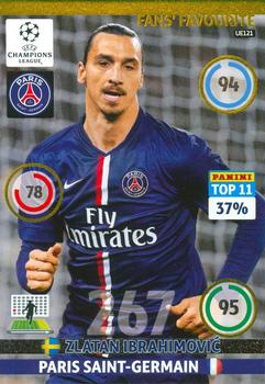 2014-15 Panini UCL Adrenalyn XL Update #UE121 Zlatan Ibrahimovic