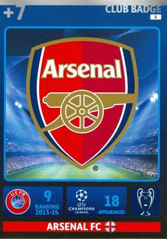 2014-15 Panini UCL Adrenalyn XL #005 Arsenal Club Badge