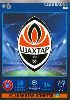 2014-15 Panini UCL Adrenalyn XL #026 Shakhtar Donetsk Club Badge