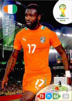 2014 Panini FIFA World Cup Brazil Adrenalyn XL #097 Siaka Tiéné