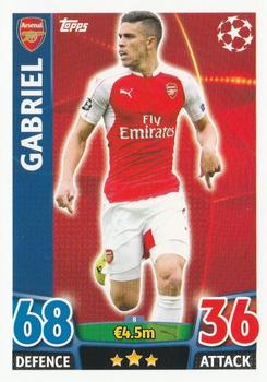 2015-16 Topps UCL Match Attax #008 Gabriel Paulista