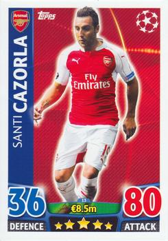 2015-16 Topps UCL Match Attax #013 Santi Cazorla