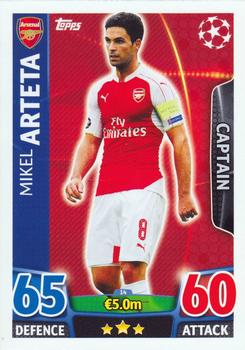 2015-16 Topps UCL Match Attax #014 Mikel Arteta