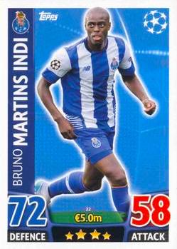 2015-16 Topps UCL Match Attax #022 Bruno Martins Indi