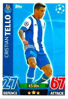 2015-16 Topps UCL Match Attax #033 Cristian Tello