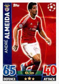 2015-16 Topps UCL Match Attax #186 Andre Almeida