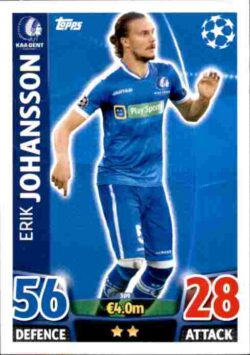 2015-16 Topps UCL Match Attax #309 Erik Johansson