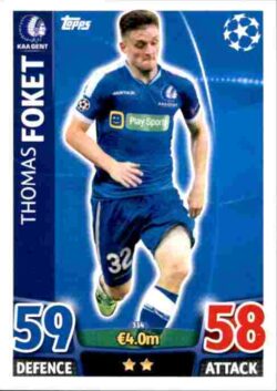 2015-16 Topps UCL Match Attax #314 Thomas Foket