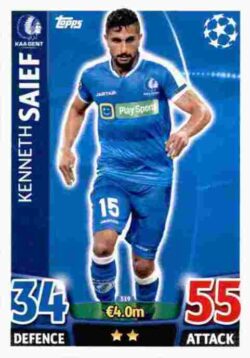 2015-16 Topps UCL Match Attax #319 Kenneth Saief