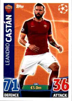 2015-16 Topps UCL Match Attax #436 Leandro Castan