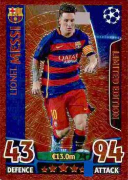 2015-16 Topps UCL Match Attax #LE2 Limited Edition Lionel Messi