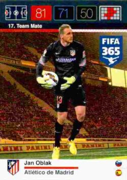 2015-16 Panini FIFA 365 Adrenalyn XL #017 Jan Oblak