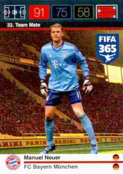 2015-16 Panini FIFA 365 Adrenalyn XL #032 Manuel Neuer