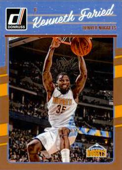 2016-17 Panini Donruss Basketball #086 Kenneth Faried