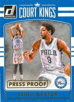 2016-17 Panini Donruss Basketball #40 Court Kings Press Proof Jahlil Okafor