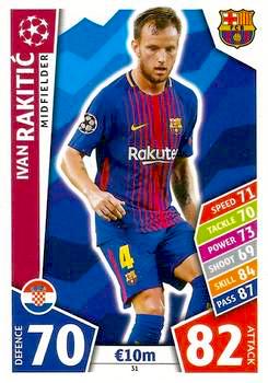 2017-18 Topps UCL Match Attax #031 Ivan Rakitic