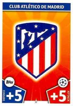 2017-18 Topps UCL Match Attax #037 Atletico Madrid Club Badge