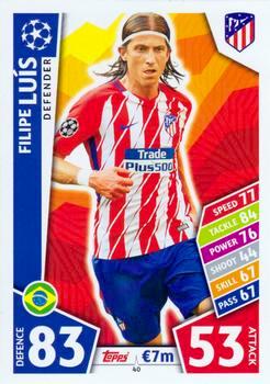 2017-18 Topps UCL Match Attax #040 Filipe Luis