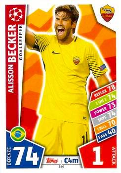 2017-18 Topps UCL Match Attax #380 Alisson Becker