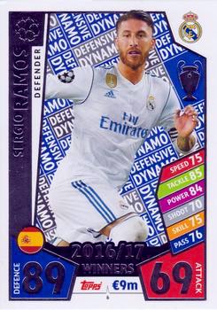 2017-18 Topps UCL Match Attax #006 Sergio Ramos