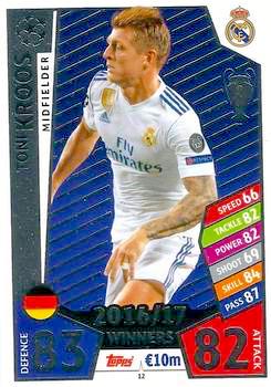 2017-18 Topps UCL Match Attax #012 Toni Kroos