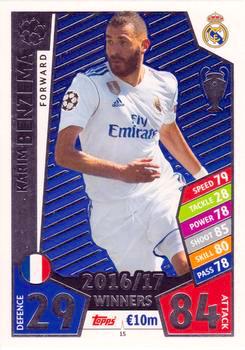 2017-18 Topps UCL Match Attax #015 Karim Benzema