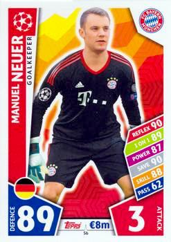 2017-18 Topps UCL Match Attax #056 Manuel Neuer