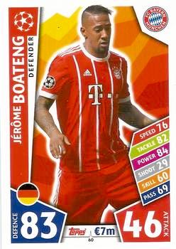 2017-18 Topps UCL Match Attax #060 Jerome Boateng