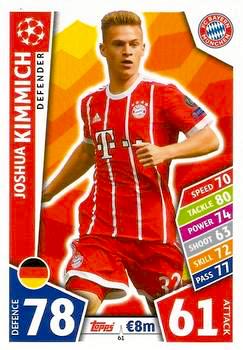 2017-18 Topps UCL Match Attax #061 Joshua Kimmich