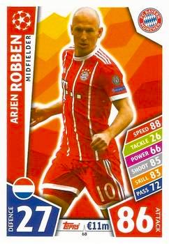 2017-18 Topps UCL Match Attax #068 Arjen Robben