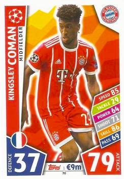 2017-18 Topps UCL Match Attax #070 Kingsley Coman