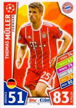 2017-18 Topps UCL Match Attax #071 Thomas Müller