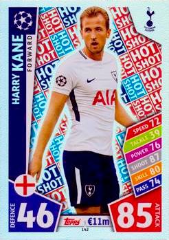 2017-18 Topps UCL Match Attax #142 Harry Kane