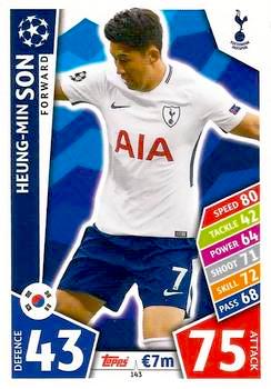 2017-18 Topps UCL Match Attax #143 Heung-Min Son