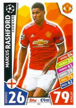 2017-18 Topps UCL Match Attax #161 Marcus Rashford