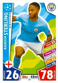 2017-18 Topps UCL Match Attax #176 Raheem Sterling