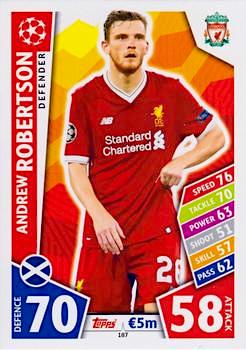 2017-18 Topps UCL Match Attax #187 Andrew Robertson