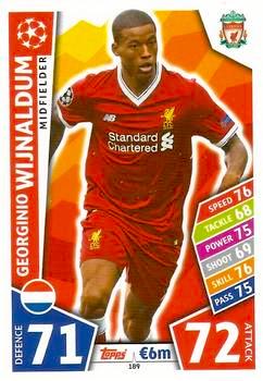 2017-18 Topps UCL Match Attax #189 Georginio Wijnaldum