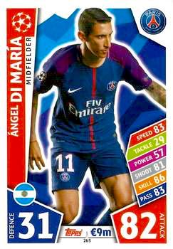 2017-18 Topps UCL Match Attax #265 Ángel Di María