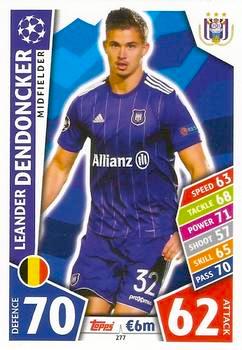 2017-18 Topps UCL Match Attax #277 Leander Dendoncker